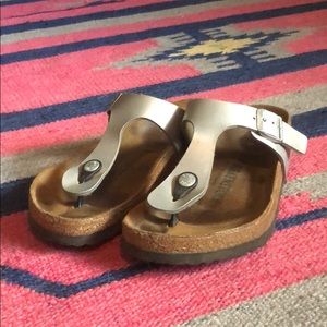 Birkenstock Sandal Silver Sz 35/5 I’m 36/6